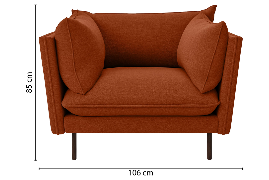 Pistoia-Armchair-1-Seat-Linen-Orange_Dimensions_01