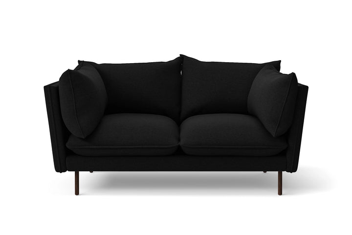 Pistoia 2 Seater Sofa Black Linen Fabric
