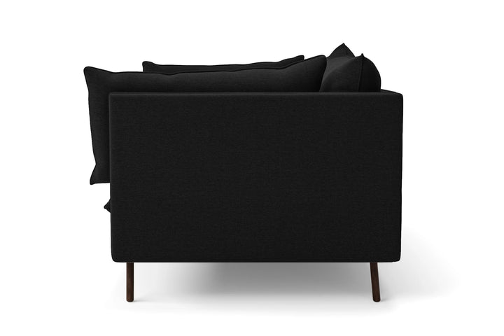 Pistoia 2 Seater Sofa Black Linen Fabric
