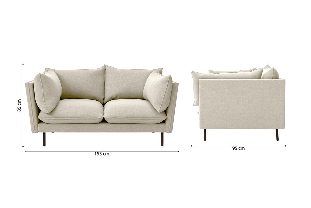Pistoia 2 Seater Sofa Cream Linen Fabric