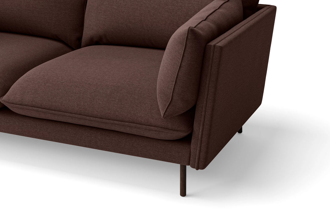 Pistoia 3 Seater Sofa Coffee Brown Linen Fabric