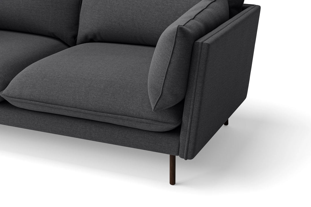 Pistoia 3 Seater Sofa Dark Grey Linen Fabric