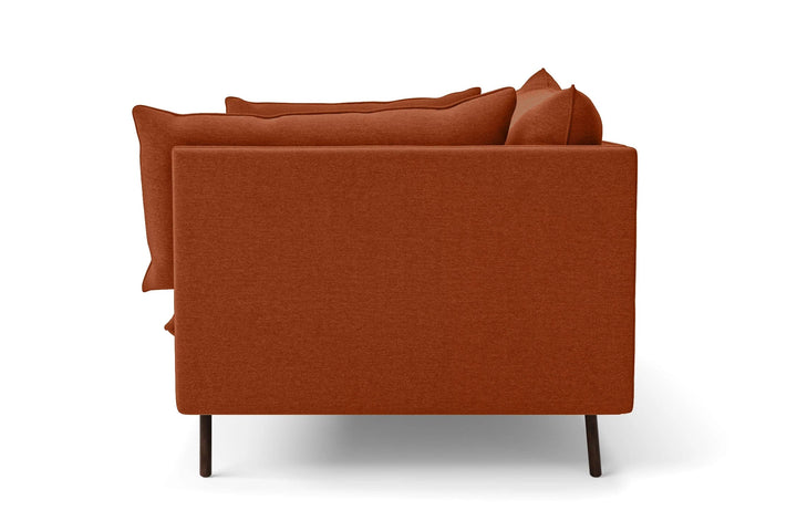 Pistoia 3 Seater Sofa Orange Linen Fabric