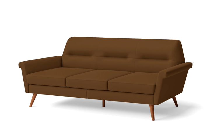 Ravenna 3 Seater Sofa Walnut Brown Leather