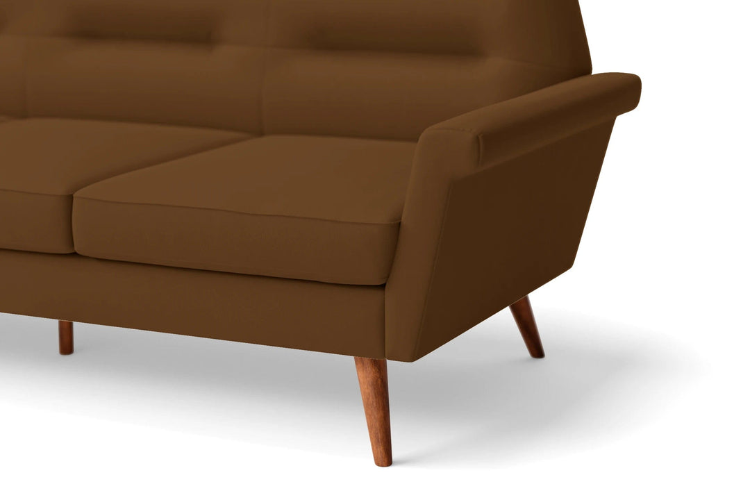Ravenna 3 Seater Sofa Walnut Brown Leather