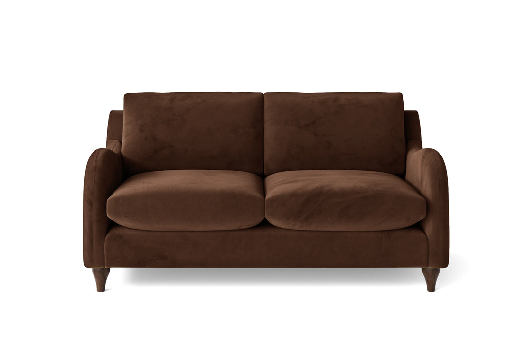 Sallisaw 2 Seater Sofa Coffee Brown Velvet