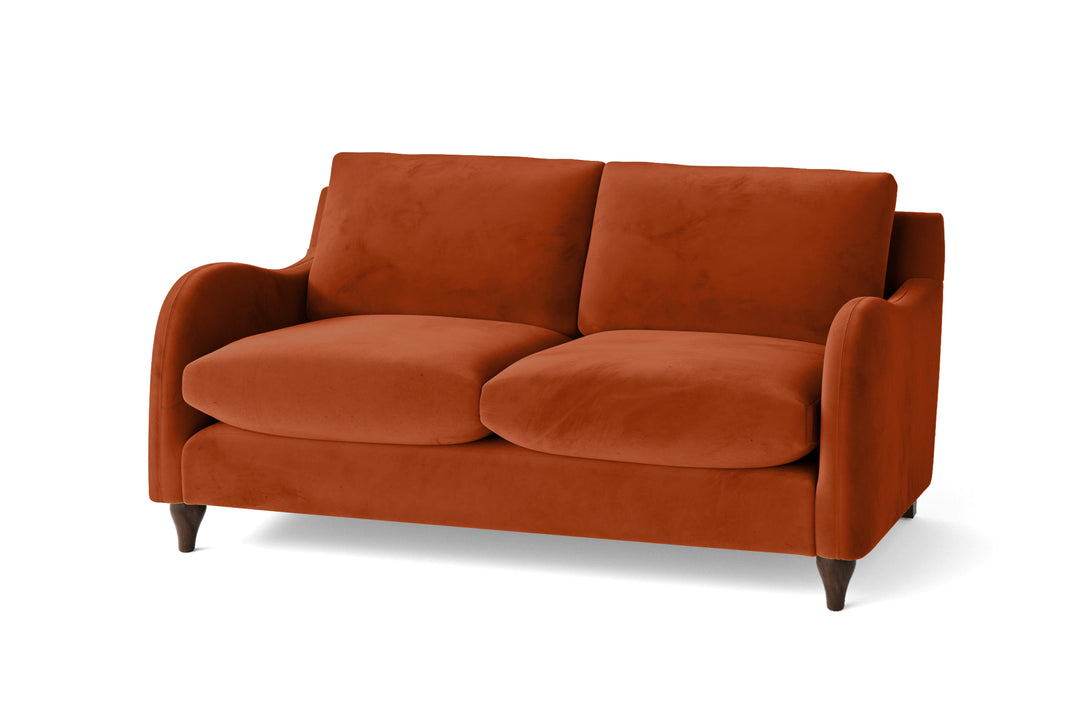 Sallisaw 2 Seater Sofa Orange Velvet