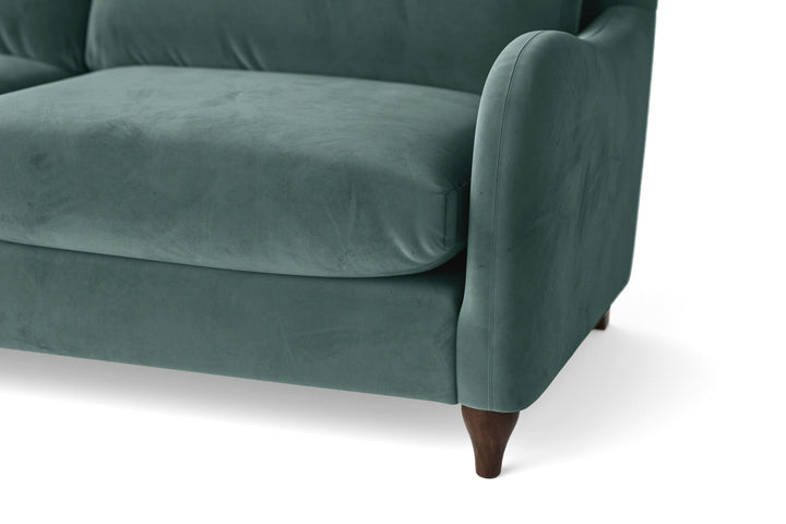 Sallisaw 3 Seater Sofa Teal Velvet