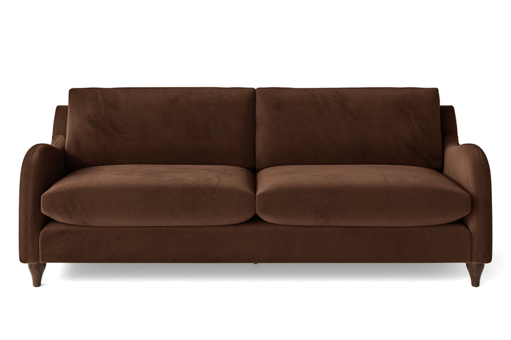 Sallisaw 4 Seater Sofa Coffee Brown Velvet