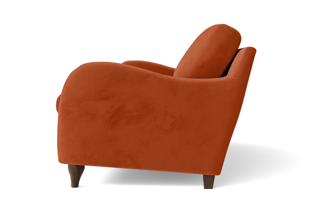 Sallisaw 4 Seater Sofa Orange Velvet