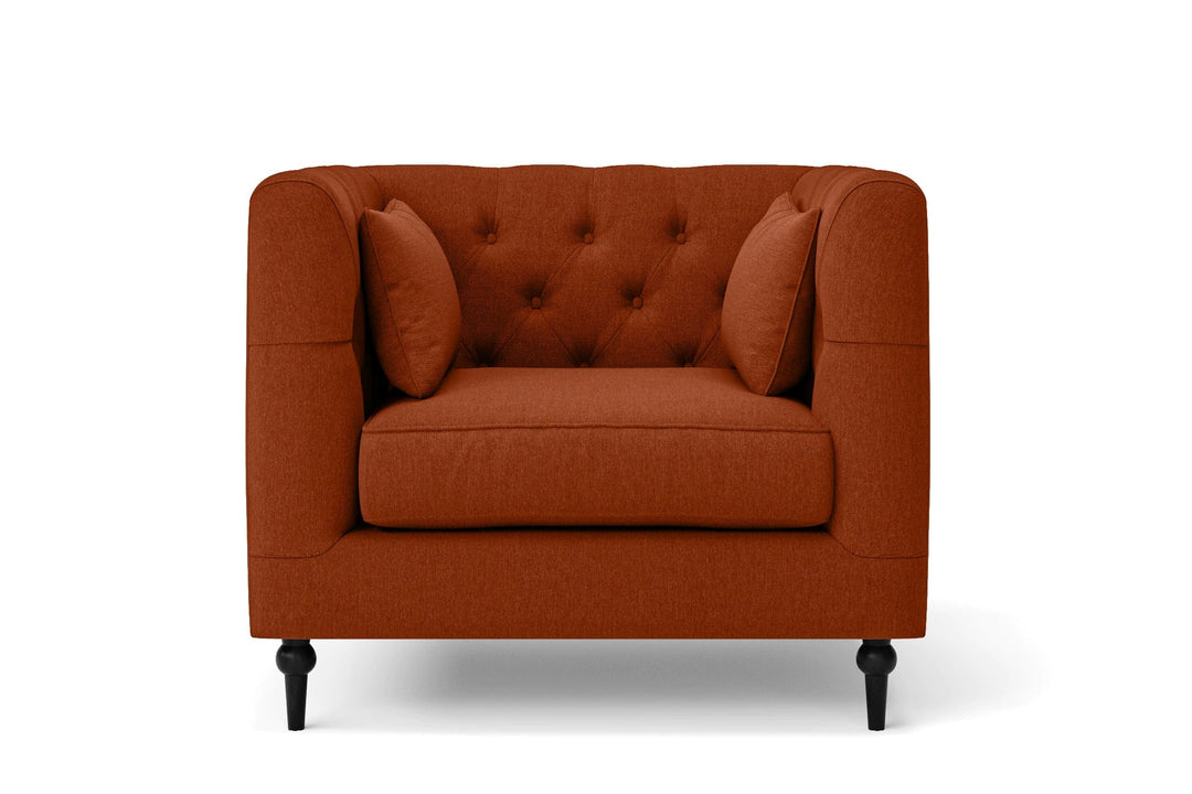 Sanremo Armchair Orange Linen Fabric