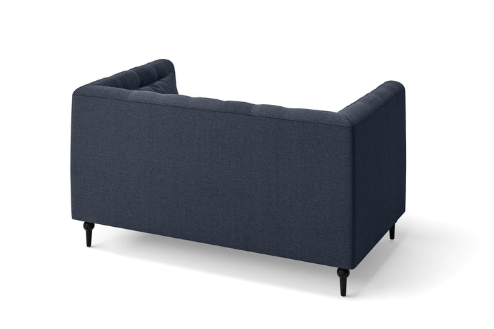 Sanremo 2 Seater Sofa Dark Blue Linen Fabric