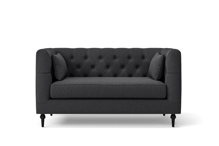 Sanremo 2 Seater Sofa Dark Grey Linen Fabric