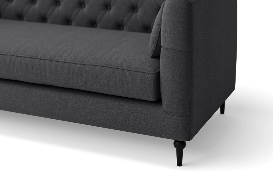 Sanremo 2 Seater Sofa Dark Grey Linen Fabric