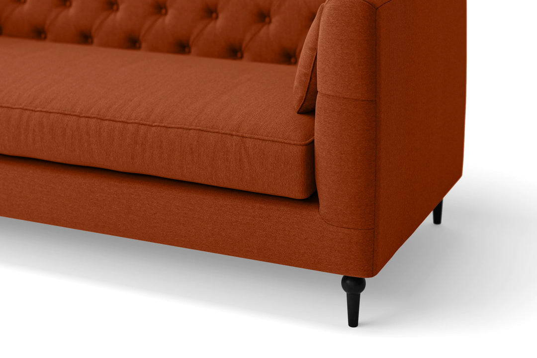 Sanremo 2 Seater Sofa Orange Linen Fabric