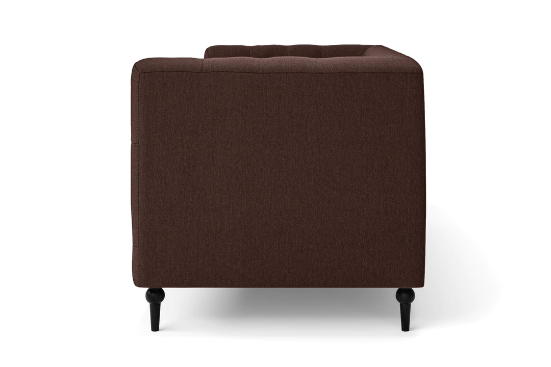 Sanremo 3 Seater Sofa Coffee Brown Linen Fabric