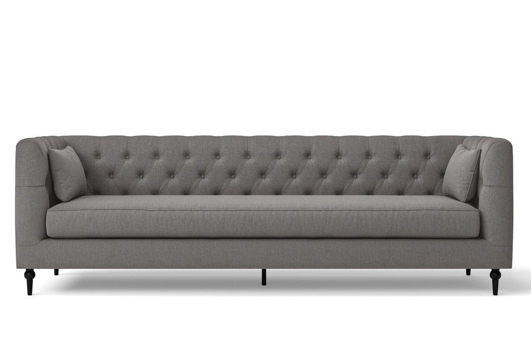 Sanremo 4 Seater Sofa Grey Linen Fabric
