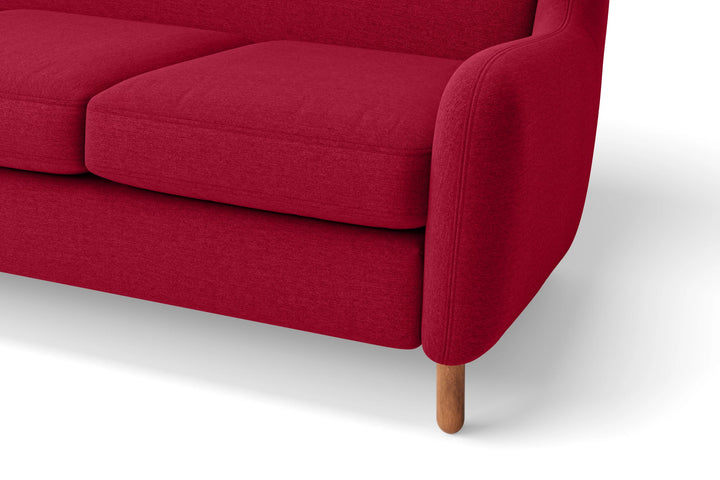 Sassari Armchair Red Linen Fabric