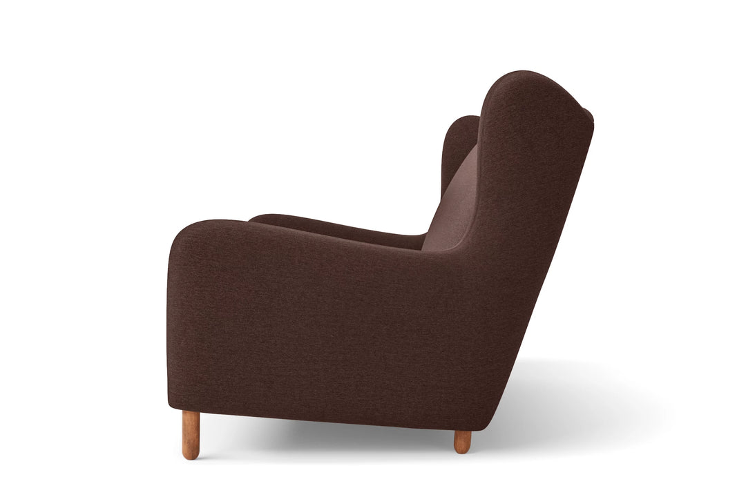 Sassari 2 Seater Sofa Coffee Brown Linen Fabric