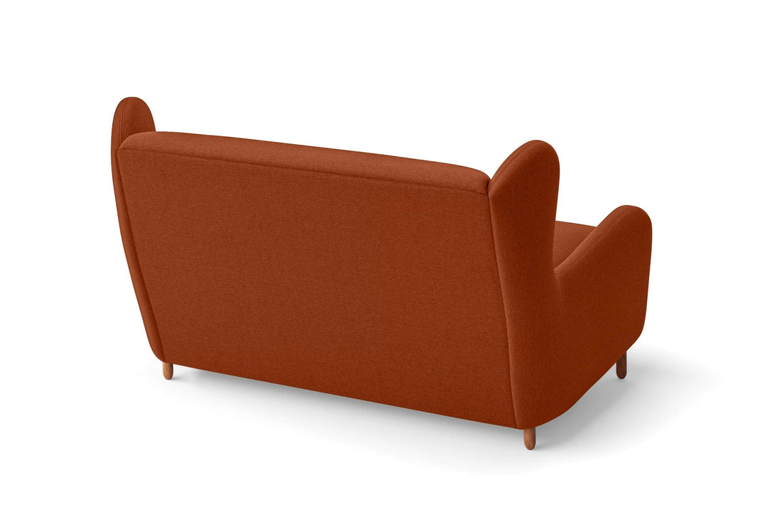 Sassari 2 Seater Sofa Orange Linen Fabric