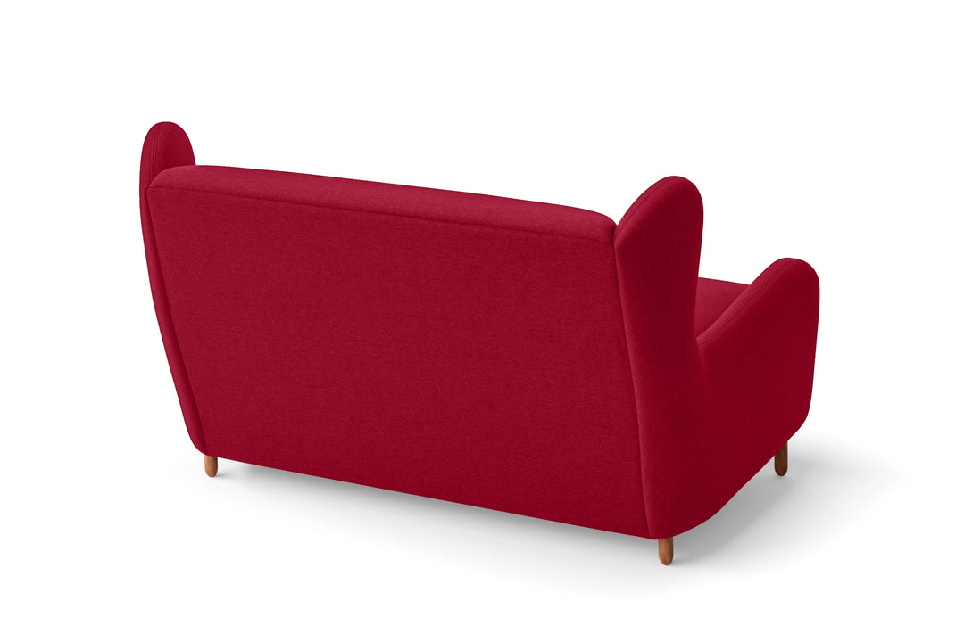 Sassari 2 Seater Sofa Red Linen Fabric