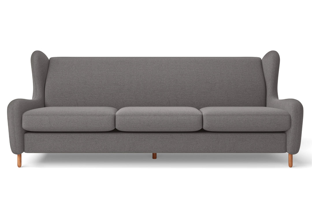 Sassari 4 Seater Sofa Grey Linen Fabric