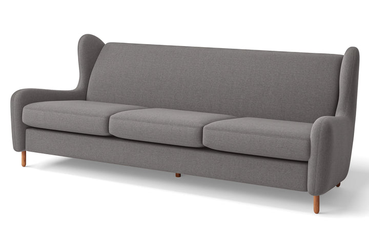 Sassari 4 Seater Sofa Grey Linen Fabric