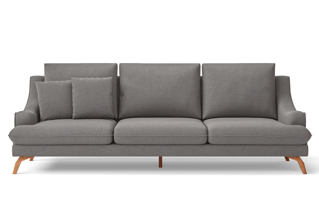 Savona 4 Seater Sofa Grey Linen Fabric