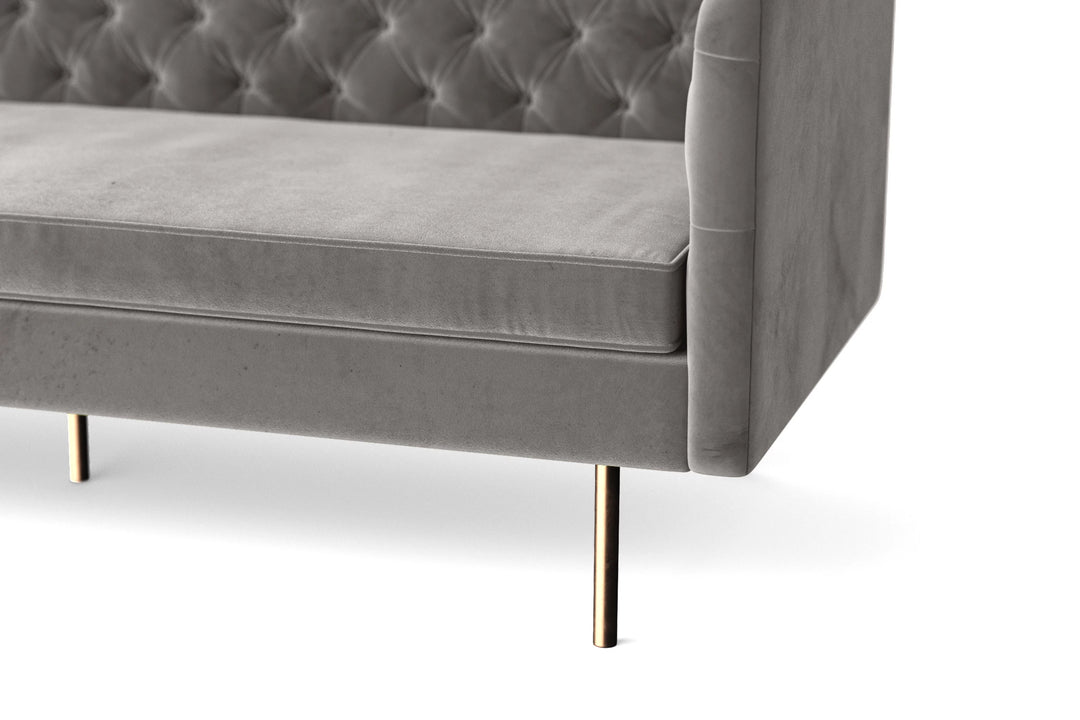Spezia 2 Seater Sofa Grey Velvet