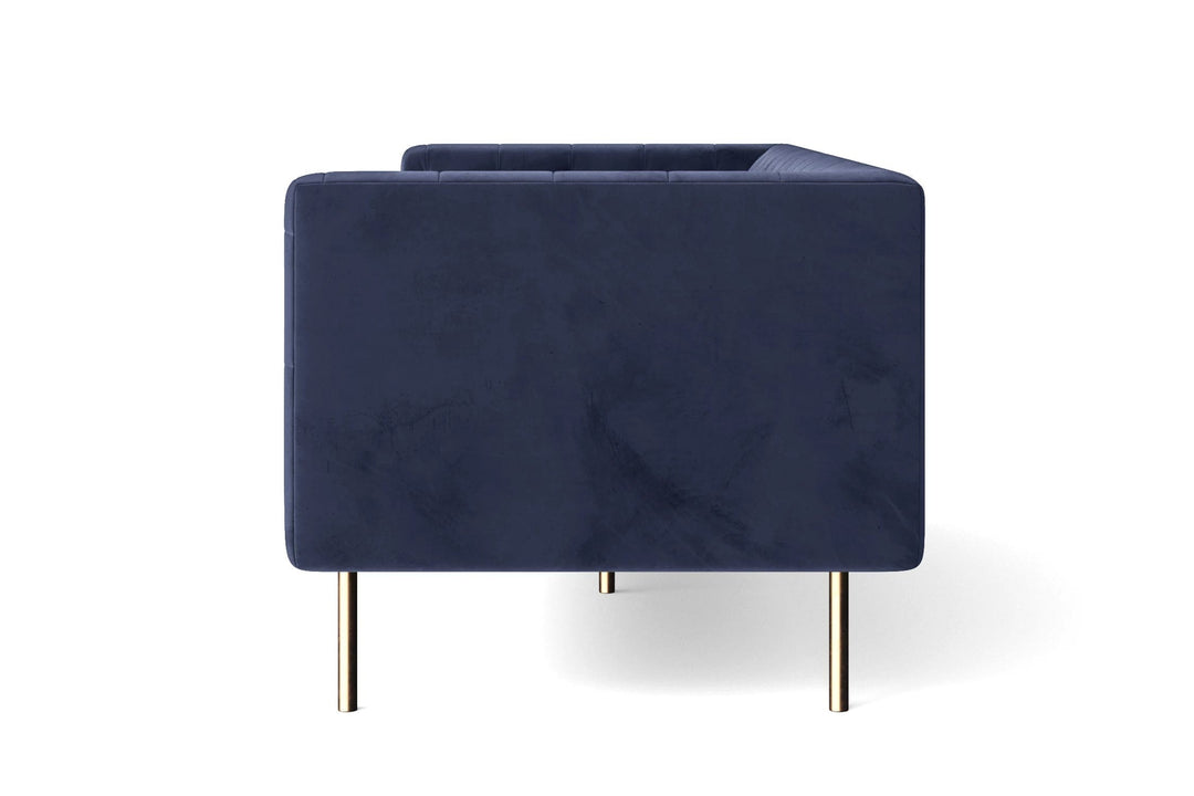 Spezia 3 Seater Sofa Dark Blue Velvet