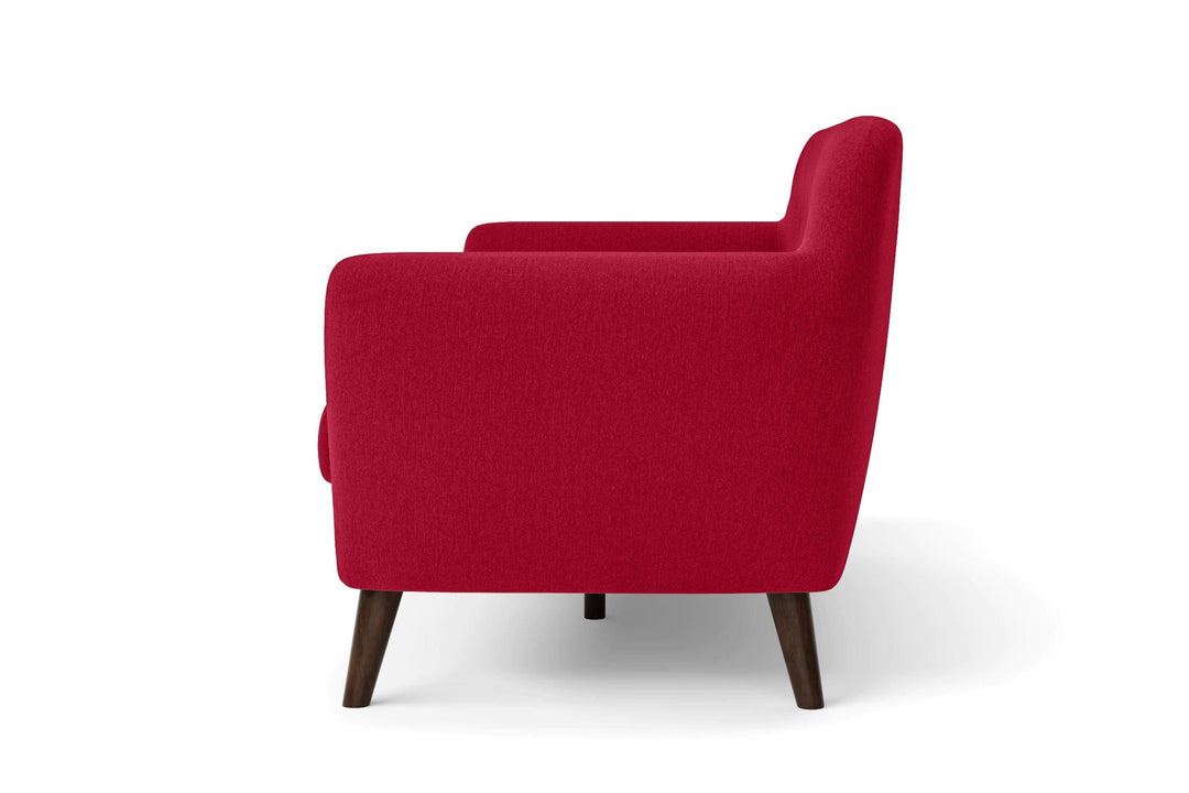 LIVELUSSO Sofa Terni 4 Seater Sofa Red Linen Fabric