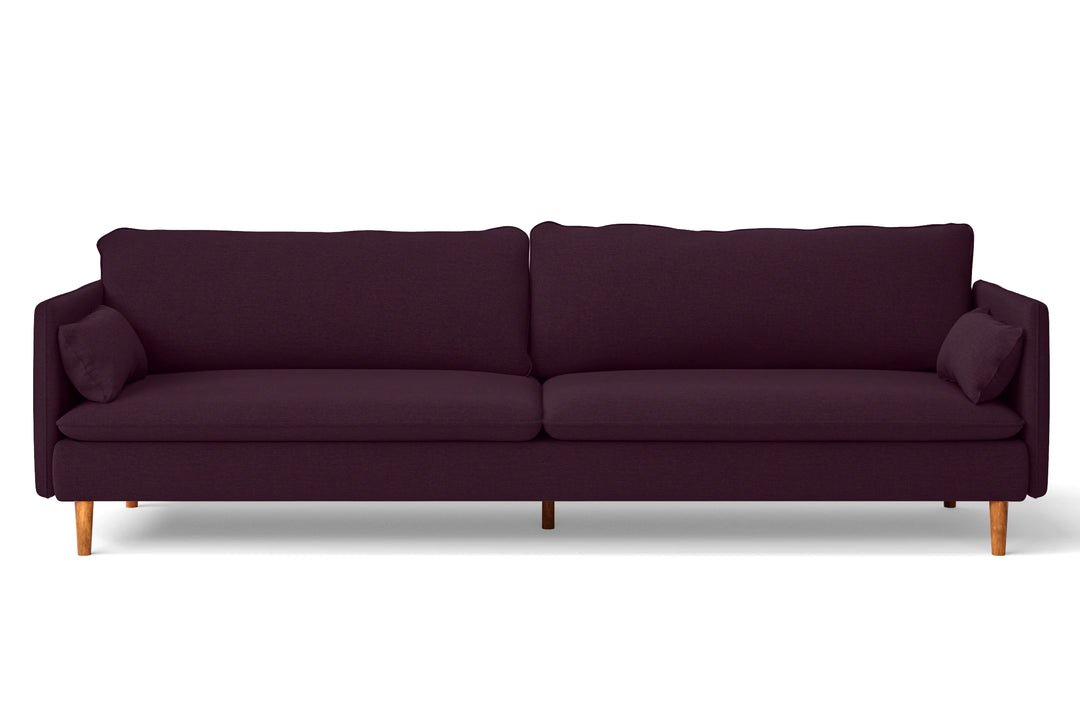 Tirreni 4 Seater Sofa Purple Linen Fabric