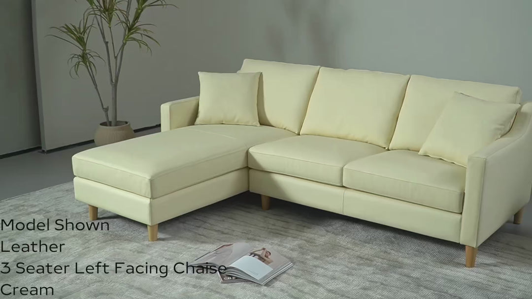 Greco-Sofa-3-Seats-Left-Hand-Facing-Chaise-Lounge-Corner-Sofa-Leather-Cream