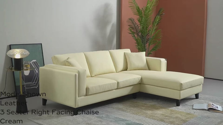 Alseno 3 Seater Sofa Spruce Leather
